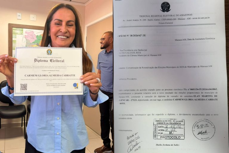 Glória Carratte reassume cadeira na Câmara de Manaus