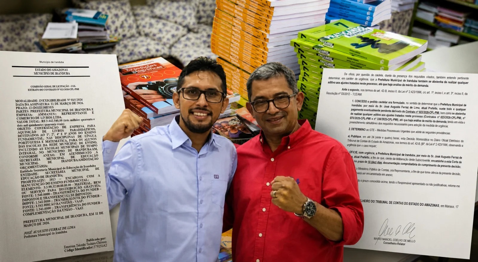 Iranduba firma contrato de R$ 3 milhões para livros