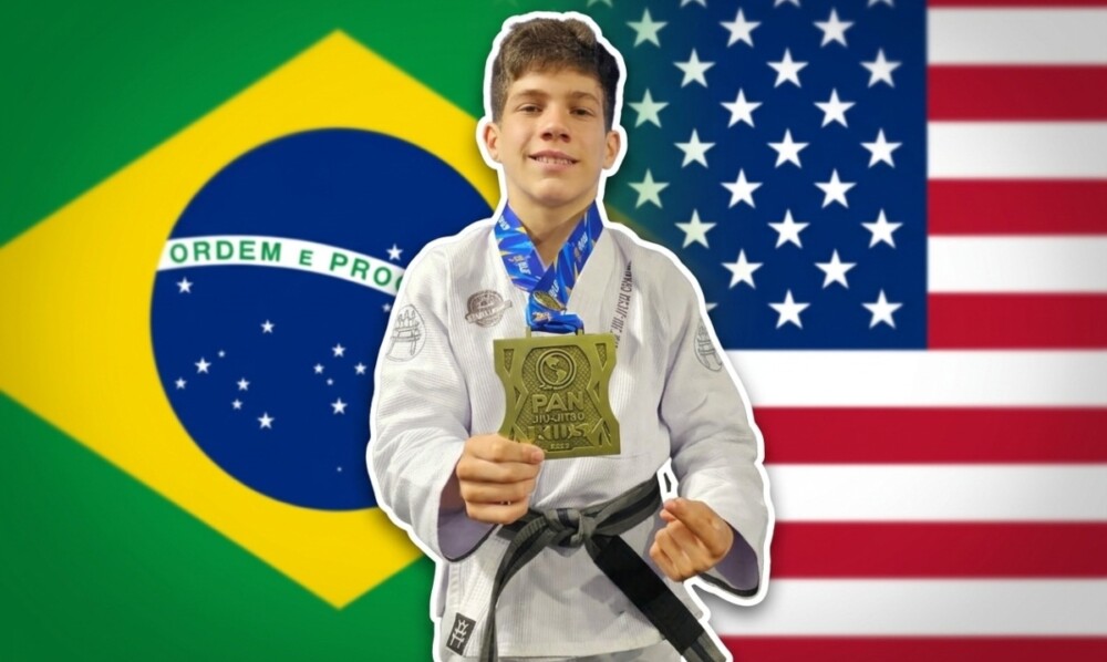 Gabriel Mesquita conquista bronze no Pan Kids IBJJF 2026 nos Estados Unidos